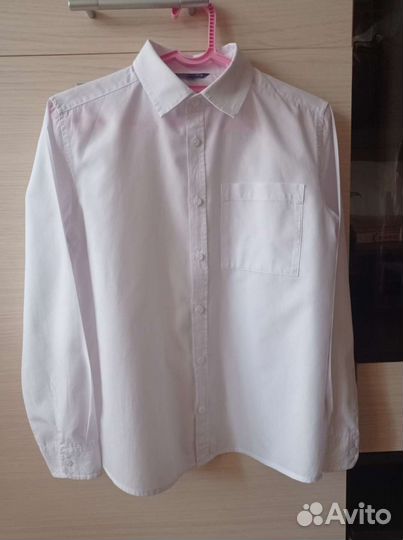 Рубашка белая рост 140