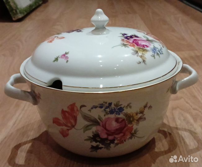 Супница Мейсенский букет Чехословакия