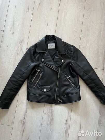 Кожаная куртка zara для девочки