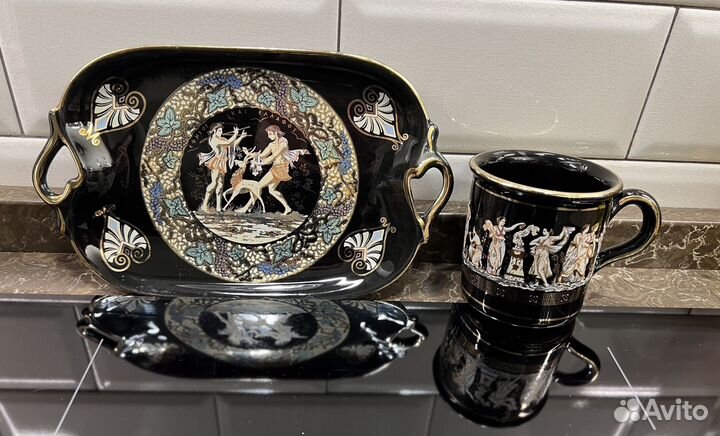 Поднос и кружка чашка Греция