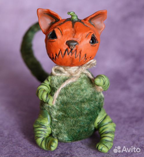 Тыква кот осенний хэллоуин