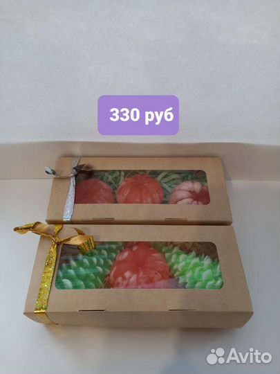 Сувениры, подарки на новый год из мыла, елка