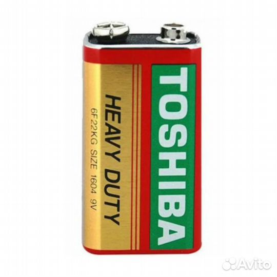 Батарейка 6F22 крона Toshiba 9V солевая