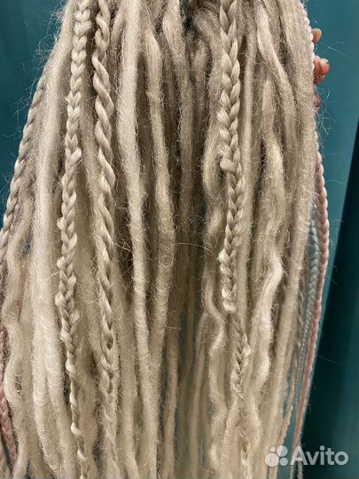 Комплект де косы и дреды микс