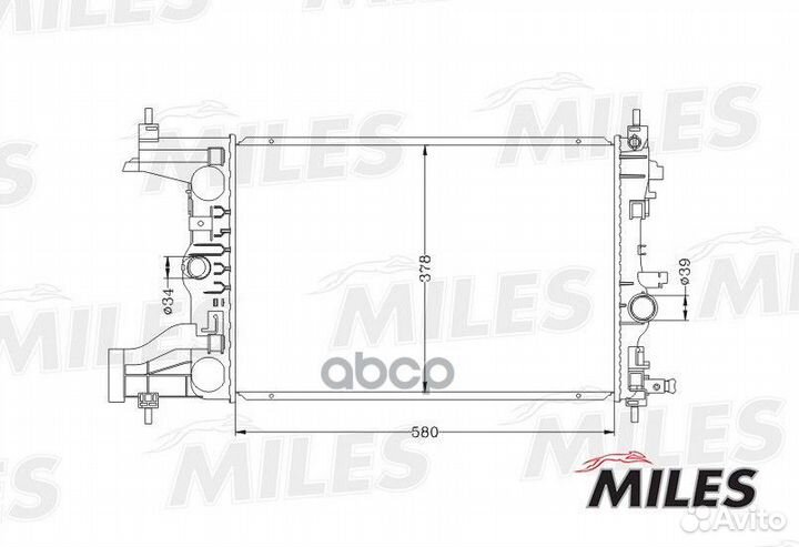 Радиатор (паяный) chevrolet cruze 1.8/2.0 MT 10