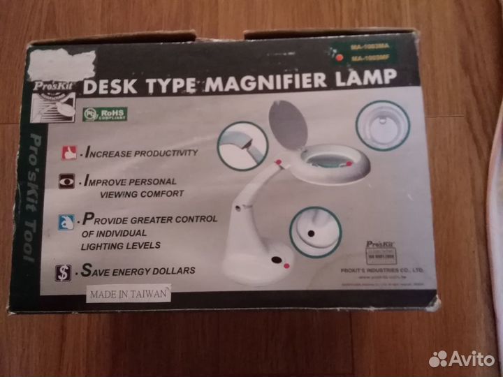 Лампа лупа с подсветкой настольная Pro'sKit MA-100
