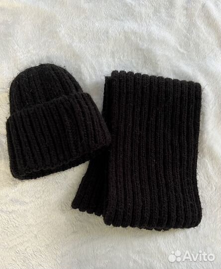 Зимний комплект шапка+шарф женский