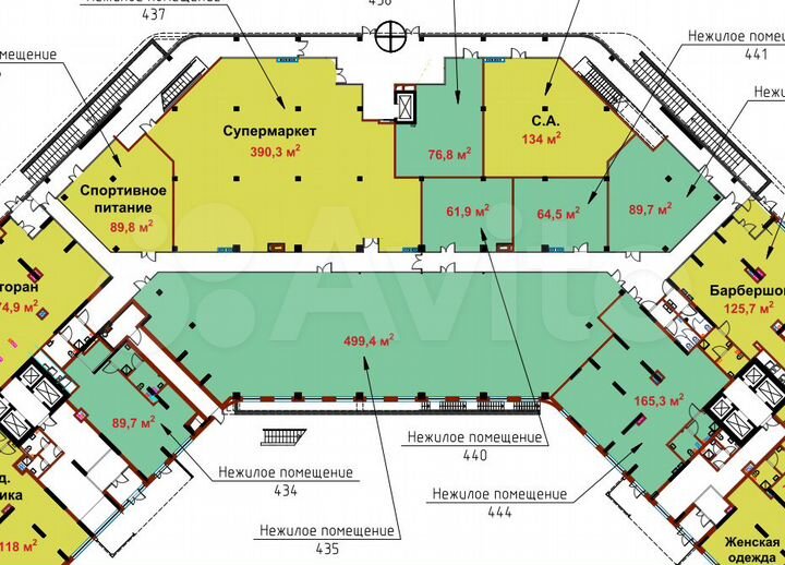 Торговая площадь, 499.4 м²