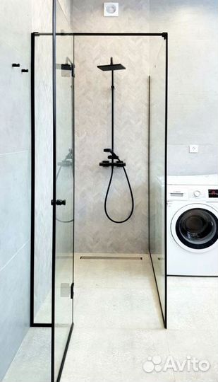 Стеклянная перегородка для душа