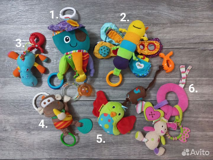 Подвесные игрушки погремушки 0+