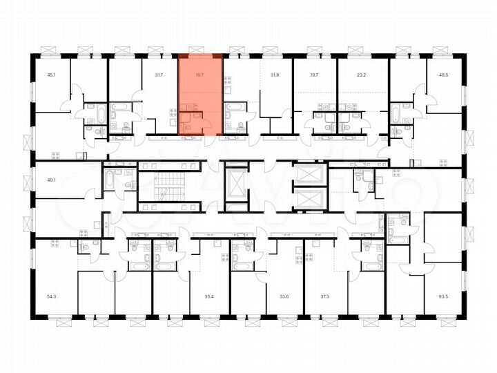Квартира-студия, 19,7 м², 14/25 эт.