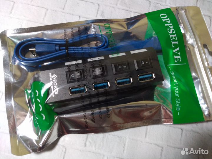 USB hap 3.0 4 порта с выключателями