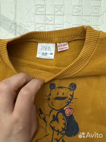Толстовка (свитер, худи) свитшот, кофта zara 92см