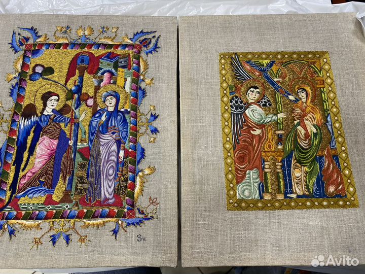 Благовещение армянская миниатюра икона гладь