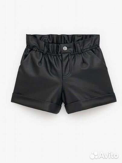 Шорты кожзам Zara