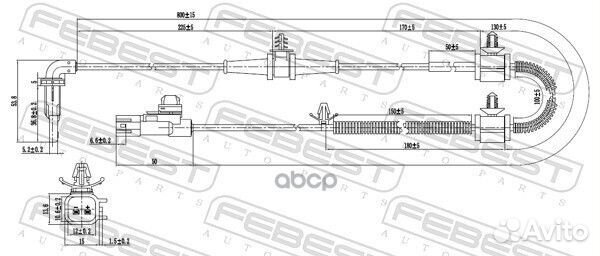 Датчик abs перед прав лев Febest 958 18606-002