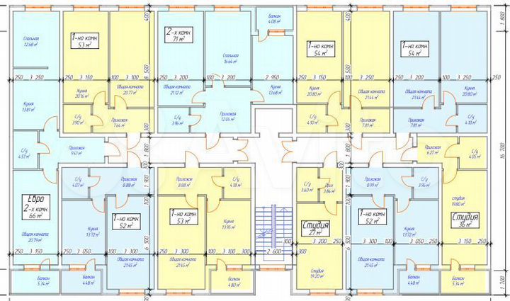 Квартира-студия, 27 м², 4/9 эт.