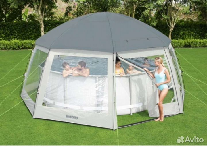 Павильон купол шатер для бассейна 6х6х3м