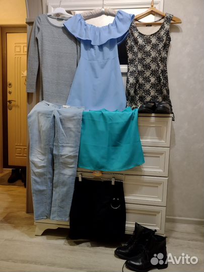 Вещи пакетомXXS и две пары обуви 36 р