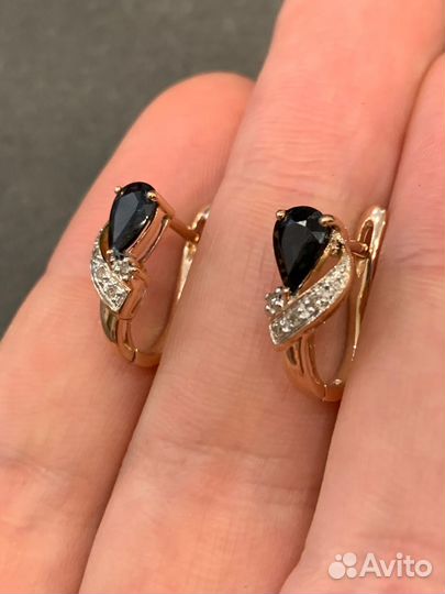 Серьги золотые с бриллиантами