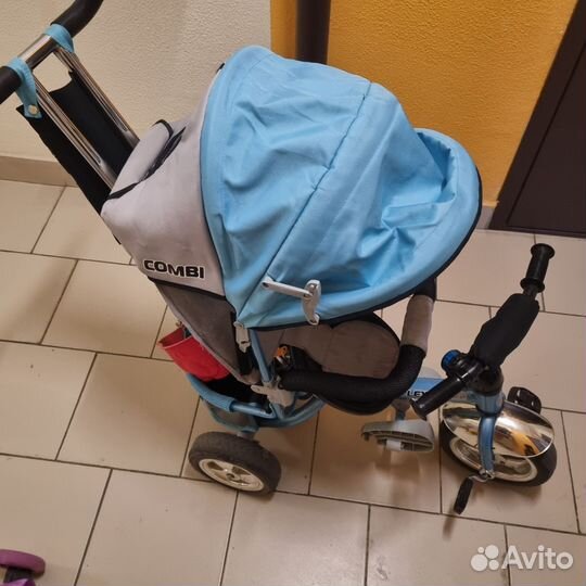 Детский велосипед с родительской ручкой