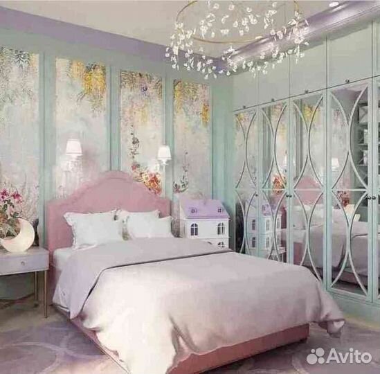 Кровать детская с мягкой спинкой