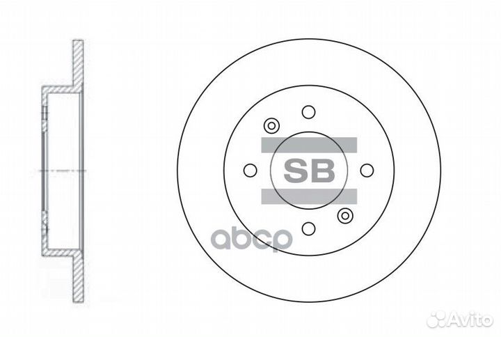 Диск тормозной задний sangsin brake SD1017 SD10