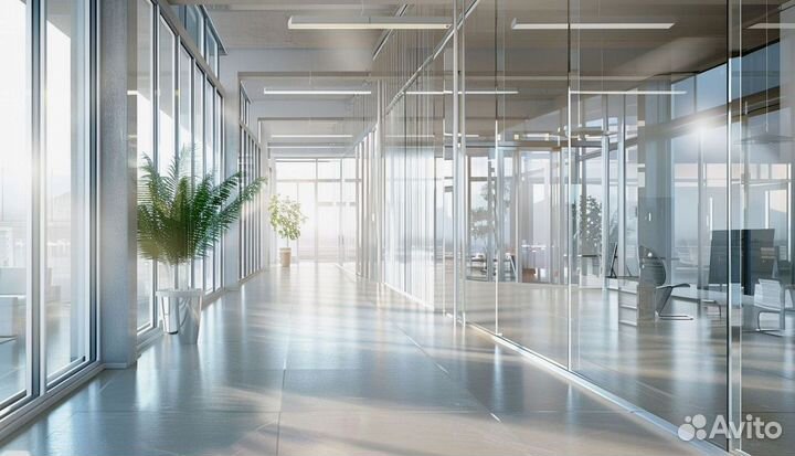 Стеклянная перегородка