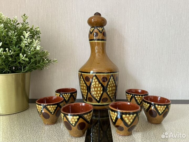 Набор для ликера и коньяка штоф графин СССР