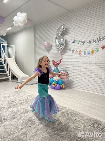 Дизайнерское платье русалочки Ариэль ручной работы