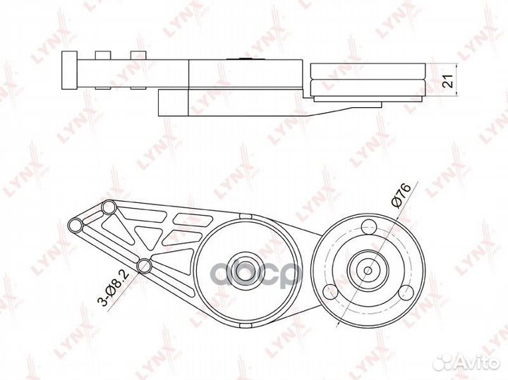 Натяжитель ремня приводного С роликом audi A4 1