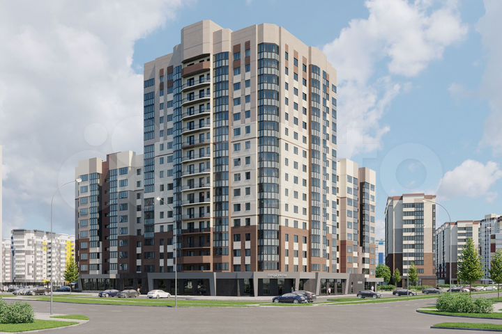 2-к. квартира, 54,8 м², 7/16 эт.