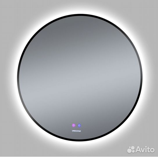 Зеркало cosmo-норма black 700x700 LED сенсор, под