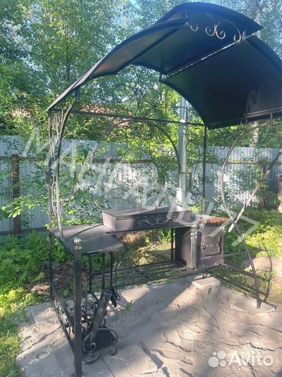 Кованные мангалы с крышей