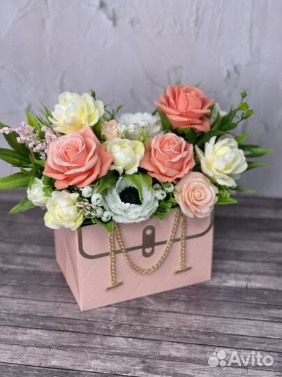 Цветы для интерьера / Розы, пионы / Букет / Мыло