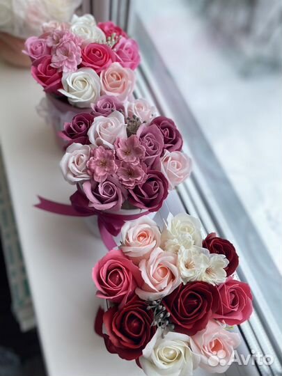 Букет на выпускной, мыльные розы