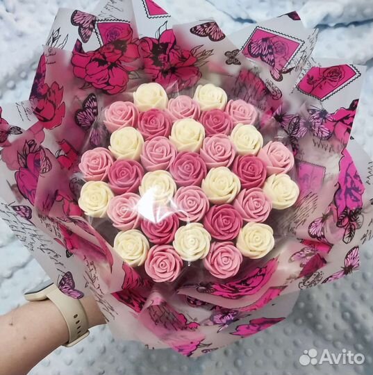 Шоколадный букет цветов