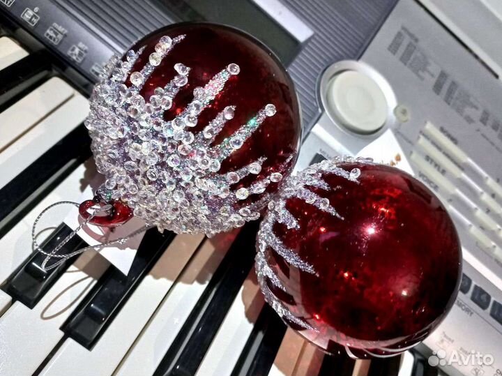 Елочные игрушки шары на ёлку стекло