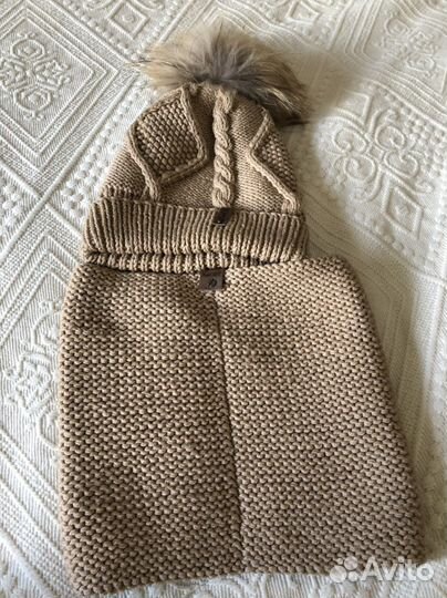 Комплект шапка и снуд меринос