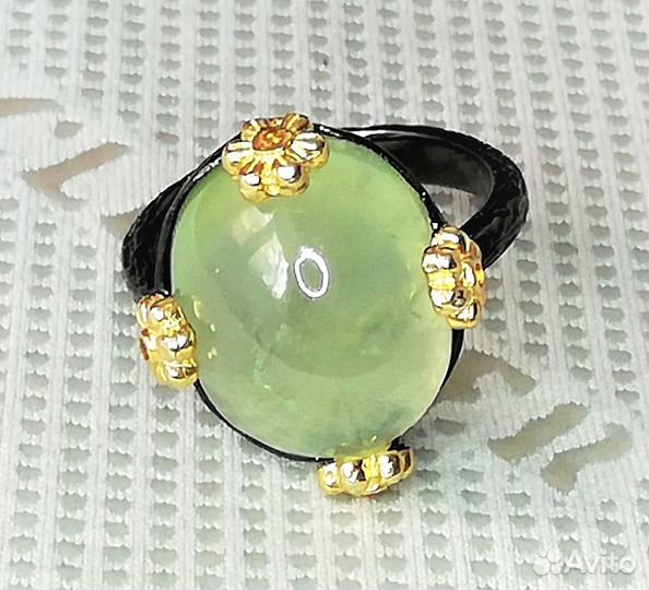 Кольца 17,5, 18 пренит, сердолик серебро К015