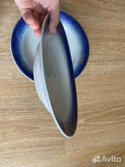 Тарелки кобальт глубокие 2 штуки