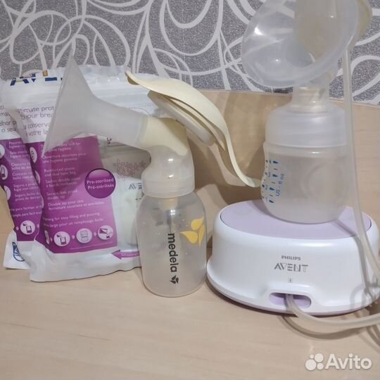 Молокоотсос электрический авент и ручной медела