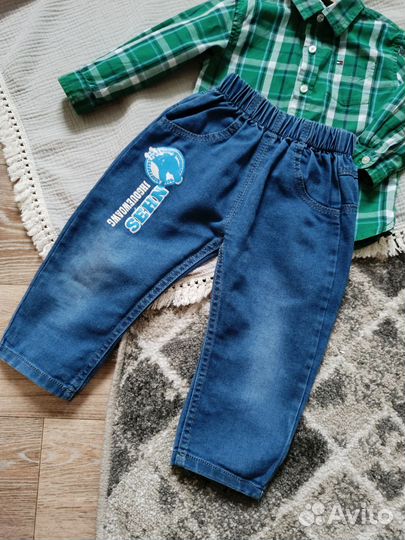 80-86 Рубашка и джинсы на мальчика
