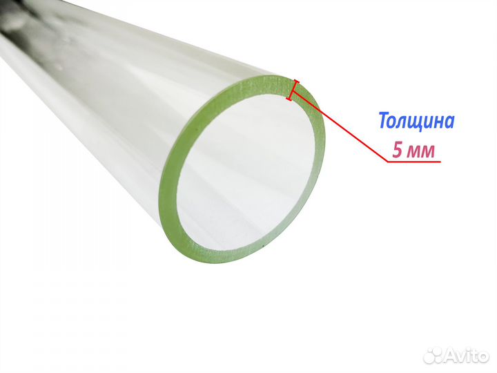 Царга стеклянная (диоптр) Кламп 2 дюйма, 500 мм