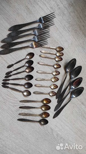 Ложки вилки мельхиоровые СССР