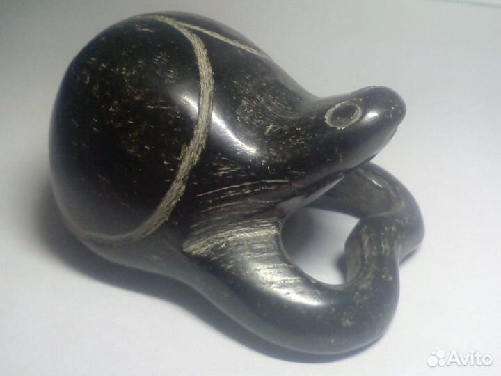 Статуэтка, фигурка Черепаха натуральный нефрит