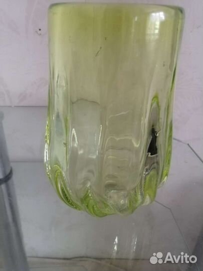 Вазы из цветного стекла СССР