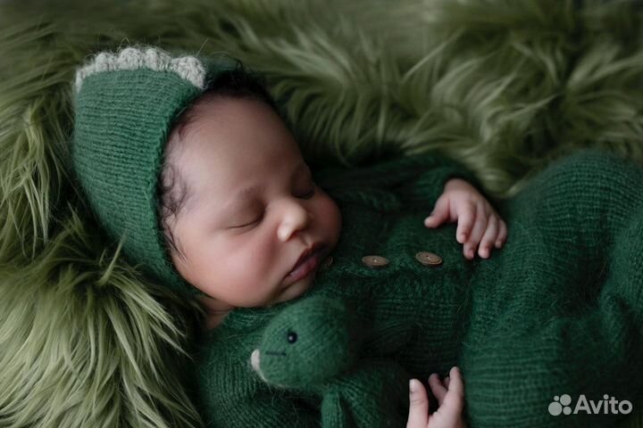 Шапочка и Комбинезон Динозавра для фотосессии ново