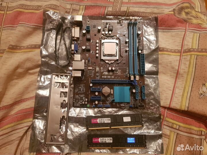 Материнская плата с процессором и памятью (связка)