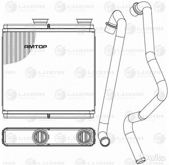 Luzar LRH0544 Радиатор отоп. для а/м Chevrolet Spa